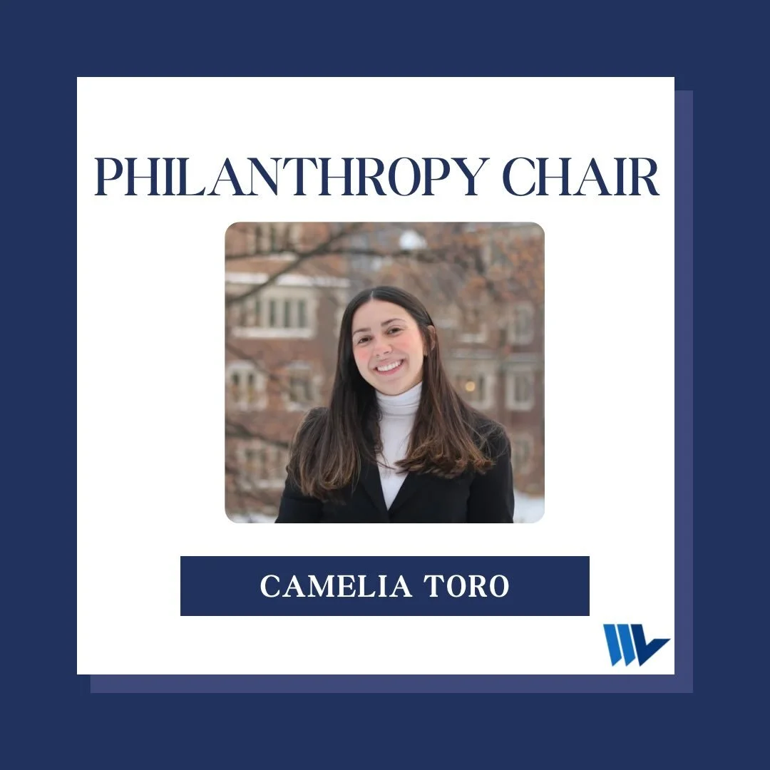 Introducing our 2026 Philanthropy Co-Chairs, Camelia &amp; Cris! Welcome to the team! #WhartonLatino💙🤍