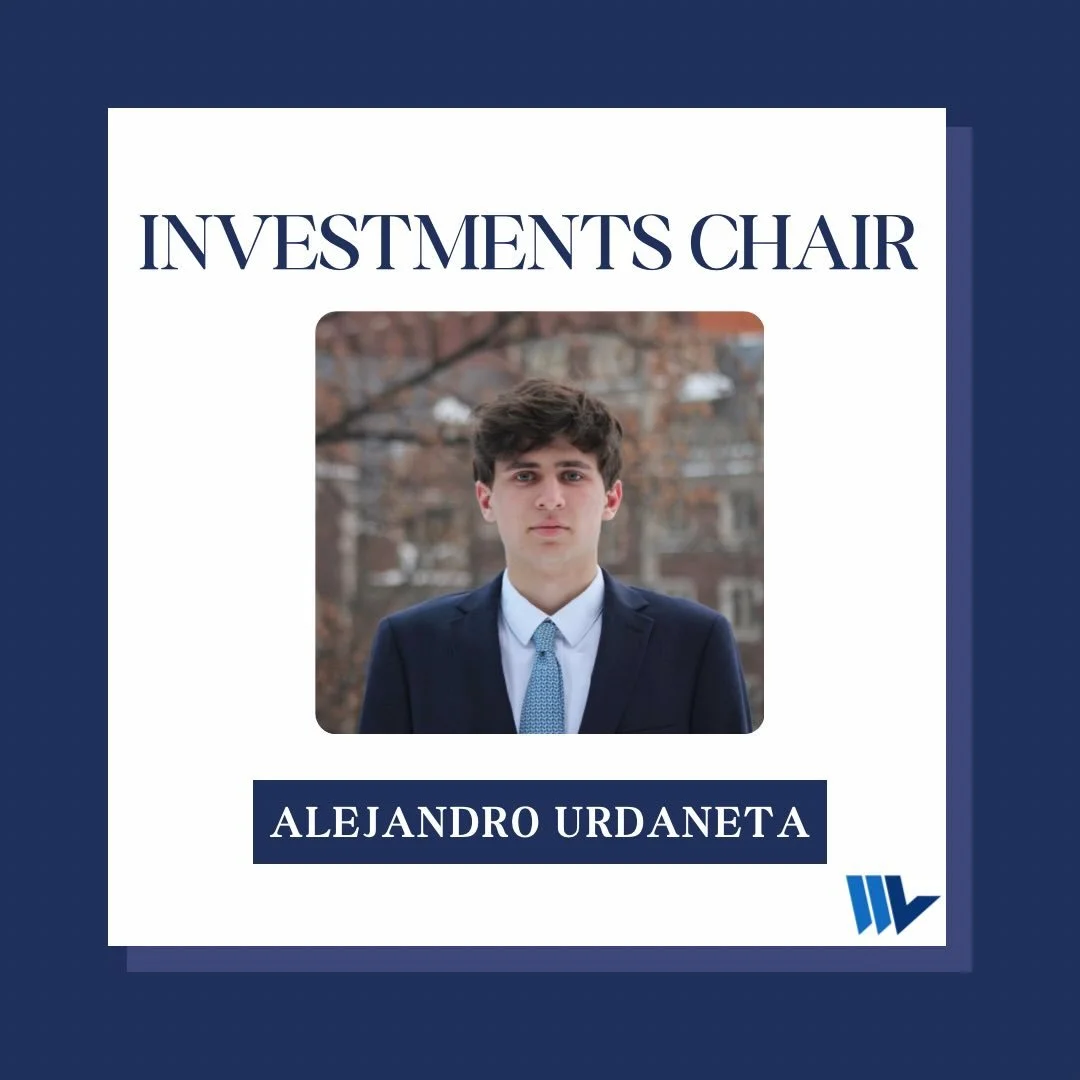 Introducing our 2026 Investments Chair, Alejandro! Welcome to the team! #WhartonLatino💙🤍