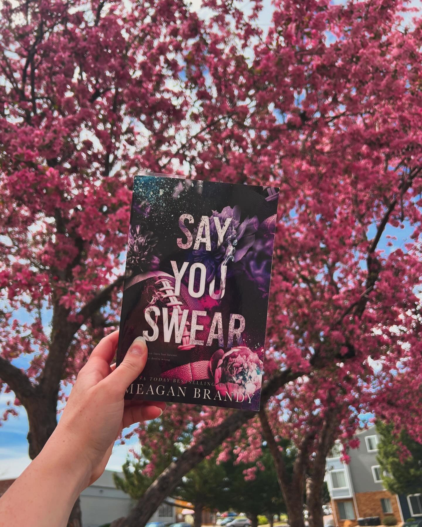 I couldn&rsquo;t resist taking a picture when the trees looked so beautiful 🌸

#currentlyreading: Say You Swear by Meagan Brandy.

So far, it&rsquo;s a cute, easy read that takes me back to when I was a teen. The dialogue is corny because of their a