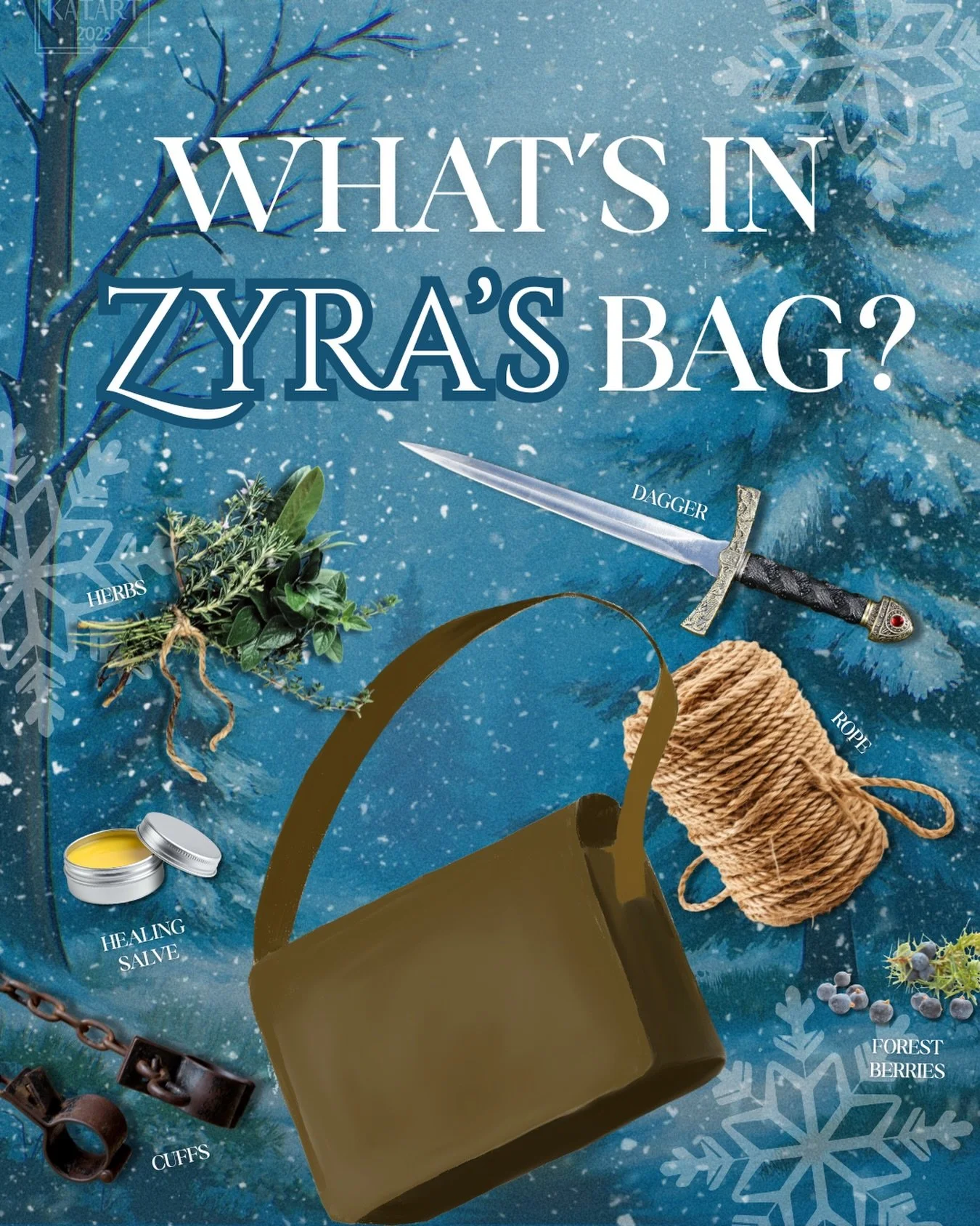 Stuff in Zyra&rsquo;s bag 👜

She thought she was ready to take the Viking Prince of Sandire back home in time for his ex*cution ... she should&rsquo;ve packed more 👀🗡️

🐺 Enemies to lovers
⚔️ Forced proximity
⛰️ Slowww burn romance
🐺 Forbidden l
