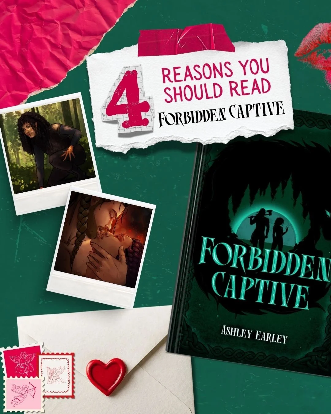 With Valentine&rsquo;s Day so close, here are 4 Reasons YOU Should Read 𝐅𝐎𝐑𝐁𝐈𝐃𝐃𝐄𝐍 𝐂𝐀𝐏𝐓𝐈𝐕𝐄 to celebrate 📖❤️&zwj;🔥

1. A captivating, complex heroine. Zyra goes from outcast to prisoner to baddie! Well, she&rsquo;s always been a baddi