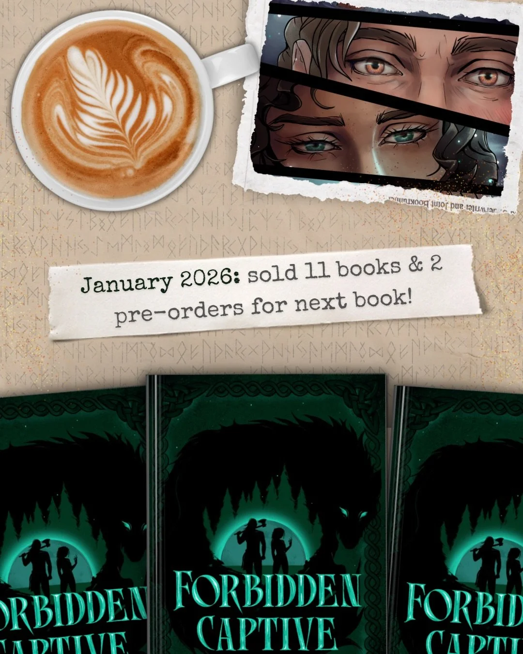 In January, I sold 11 copies between 𝐅𝐎𝐑𝐁𝐈𝐃𝐃𝐄𝐍 𝐂𝐀𝐏𝐓𝐈𝐕𝐄 and 𝐇𝐄𝐀𝐑𝐓 𝐎𝐅 𝐒𝐊𝐔𝐋𝐋𝐒! Even better, I received 2 pre-orders for my next release! I could not be more grateful! 🙌✨

❤️&zwj;🔥📖 𝐅𝐎𝐑𝐁𝐈𝐃𝐃𝐄𝐍 𝐂𝐀𝐏𝐓𝐈𝐕𝐄 (Legen