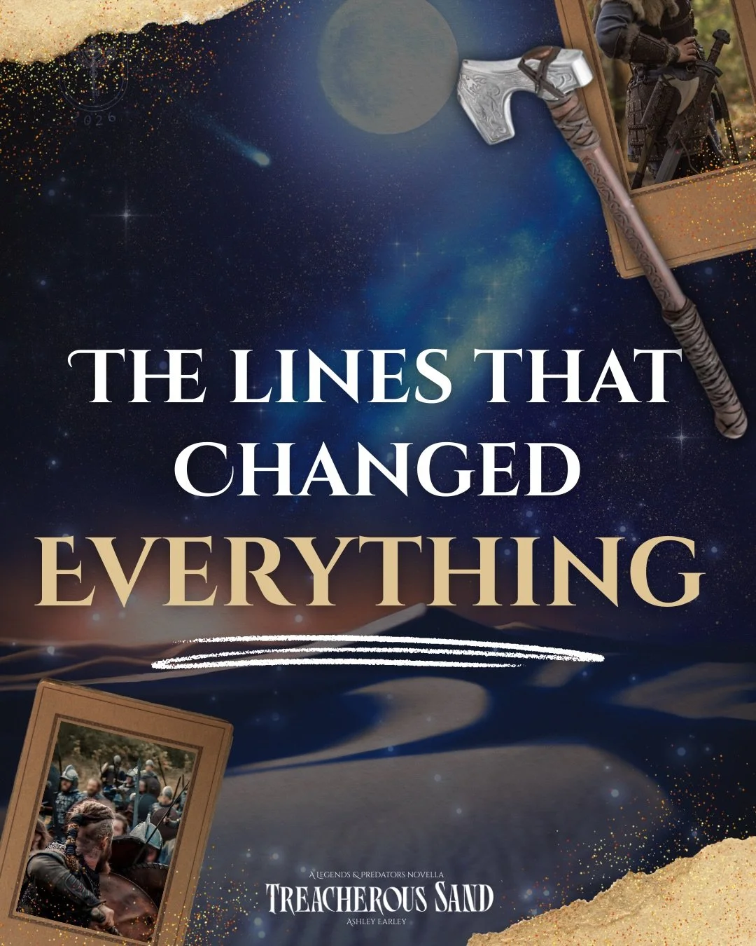 Lines that will have readers in a chokehold for the evil twin trope 😈⬇️📖

❤️&zwj;🔥📖 𝐓𝐑𝐄𝐀𝐂𝐇𝐄𝐑𝐎𝐔𝐒 𝐒𝐀𝐍𝐃 is a Viking fantasy prequel novella where brotherhood fractures and power shifts like sand.

Riker was the golden son&mdash;until 