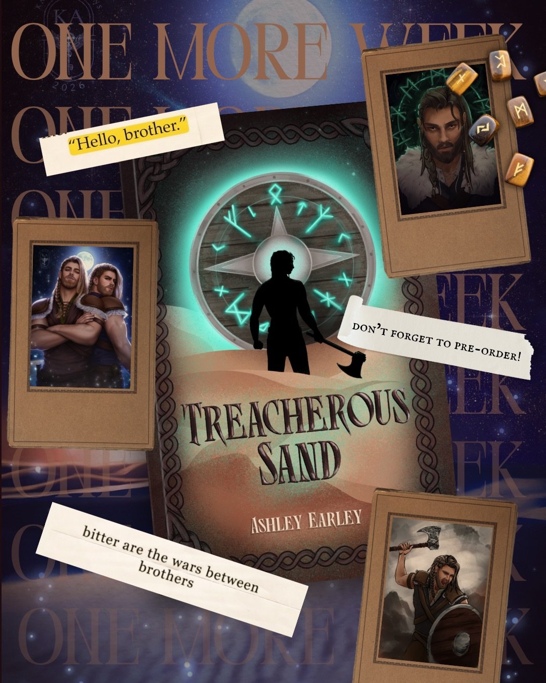 ONE MORE WEEK UNTIL RELEASE DAY FOR 𝐓𝐑𝐄𝐀𝐂𝐇𝐄𝐑𝐎𝐔𝐒 𝐒𝐀𝐍𝐃! 

Who is ready for twin viking princes? Dark secrets? Family betrayal that leads to tragedy? I KNOW I AM! 😈

📖 𝐓𝐑𝐄𝐀𝐂𝐇𝐄𝐑𝐎𝐔𝐒 𝐒𝐀𝐍𝐃 is a Viking fantasy prequel novella 