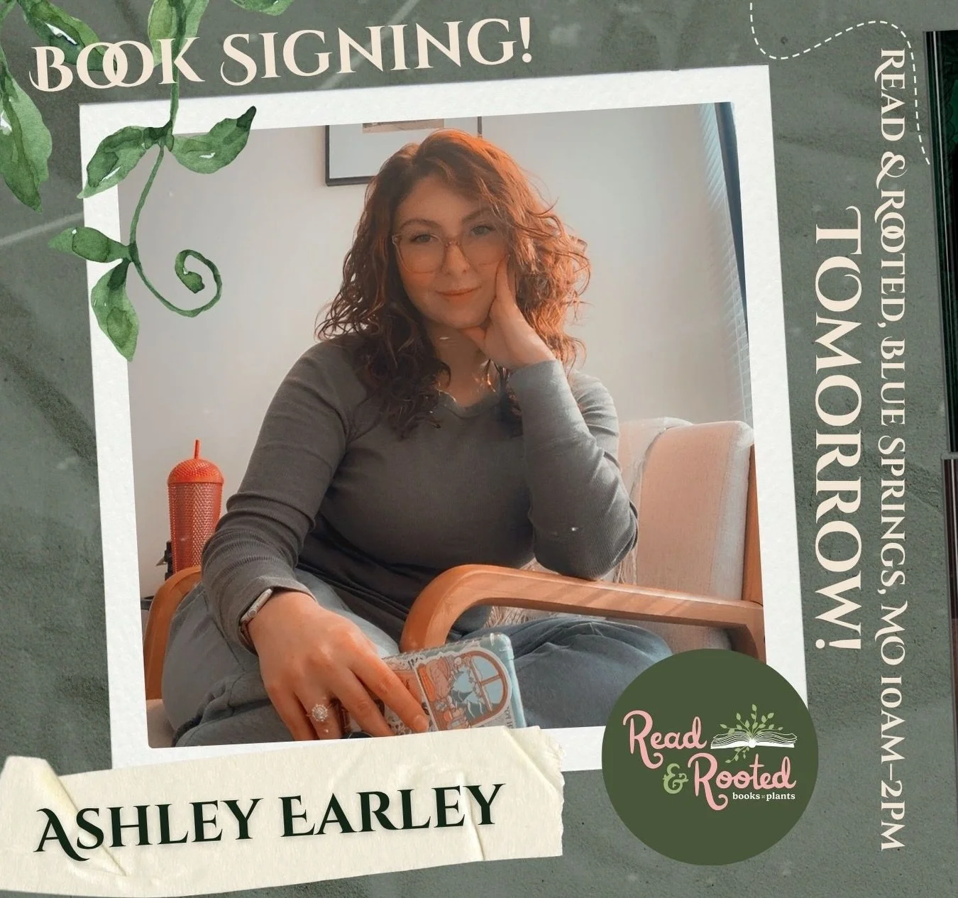 Midwest bookish lovelies! 🍃📖&nbsp;💕

Myself and Lexy Night will be doing a signing at&nbsp;@readandrooted&nbsp;TOMORROW, April 4th from 10am&mdash;2pm.

⚔️ Ashley Earley will have her Viking romantasy series Legends &amp; Predators and more!

✨ Le