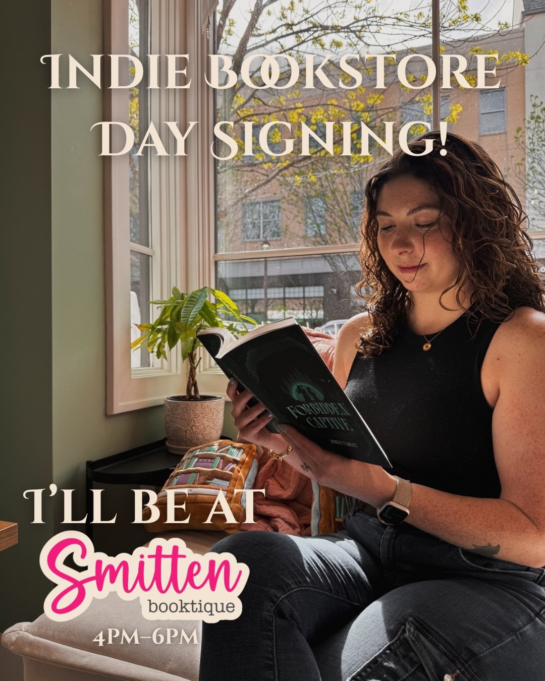 Indie Bookstore Day is almost here! 📖&nbsp;💕

I will be doing a signing at&nbsp;@smittenbooktique Saturday, April 25th from 2pm&mdash;4pm with @s.k.brownwritesromance! Come see us, get some goodies, some books, and support a bookstore while you do 