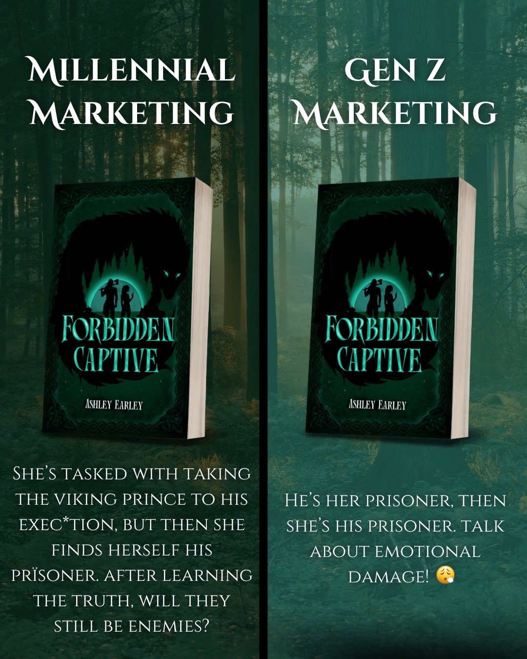 But how fun is this trend 😂 Which marketing convinced you?

🐺 Enemies to lovers
⚔️ Forced proximity
⛰️ Slowww burn romance
❤️&zwj;🔥 Dual POV
🐺 Wolf shifter FMC
⚔️ Family betrayal
⛰️ Norse mythology vibes
❤️&zwj;🔥 Prisoner x captor dynamic
🐺 Onl