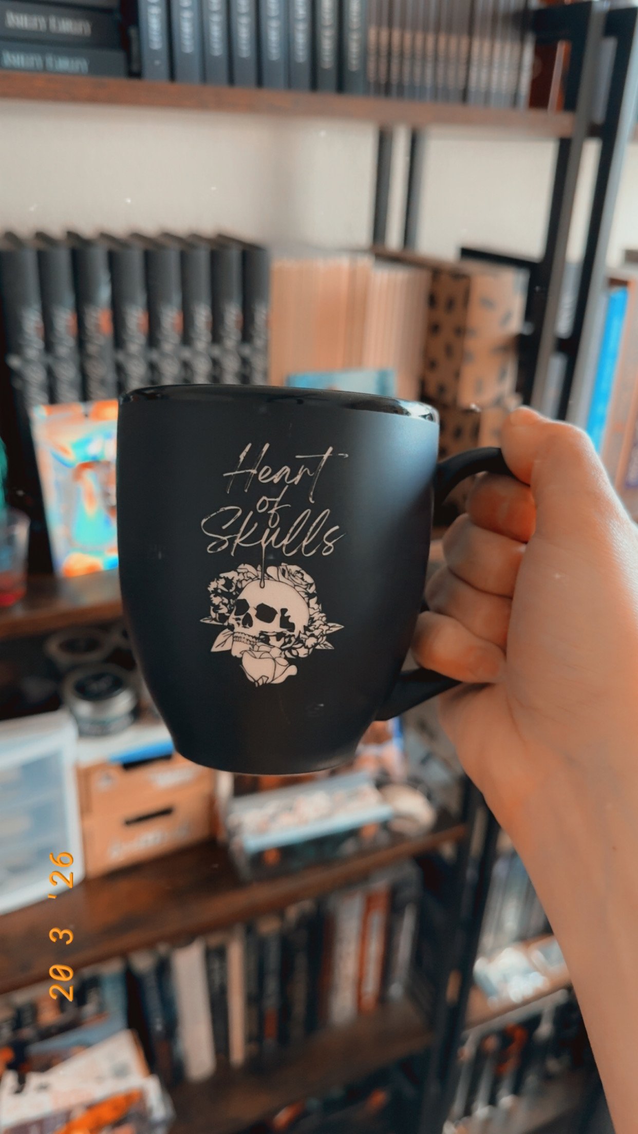 Heart of Skulls 15oz Matte Black Mug