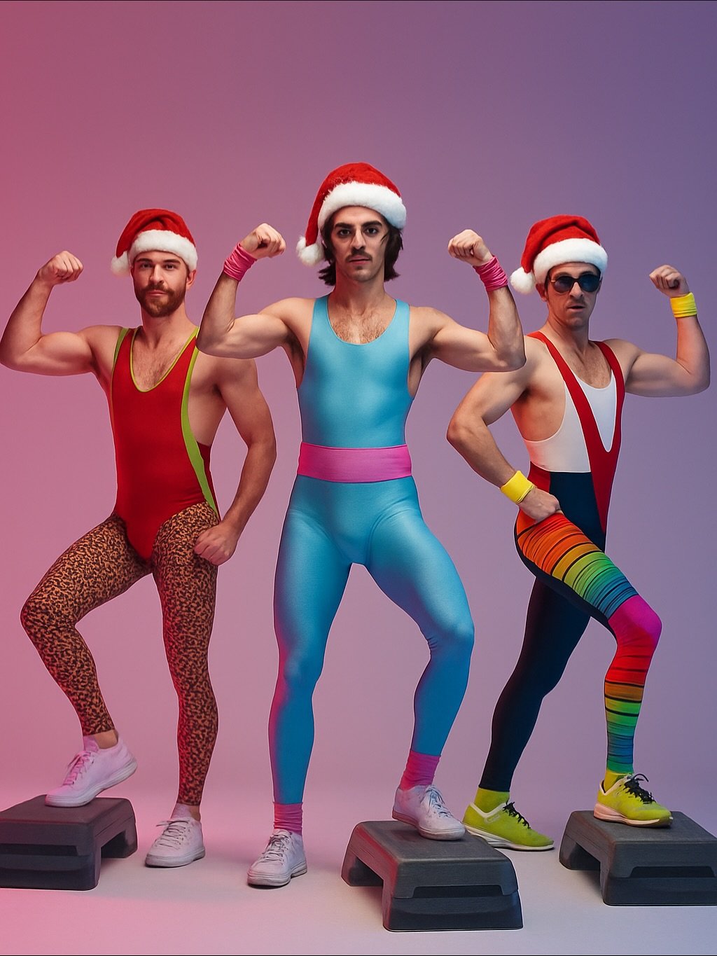 Get ready to sleigh, sweat, and step your way into Christmas!

Join us for a retro-inspired step aerobics party where there are no rules. No need to nail the choreography or channel your inner Jane Fonda - this class is all about laughing, moving, an