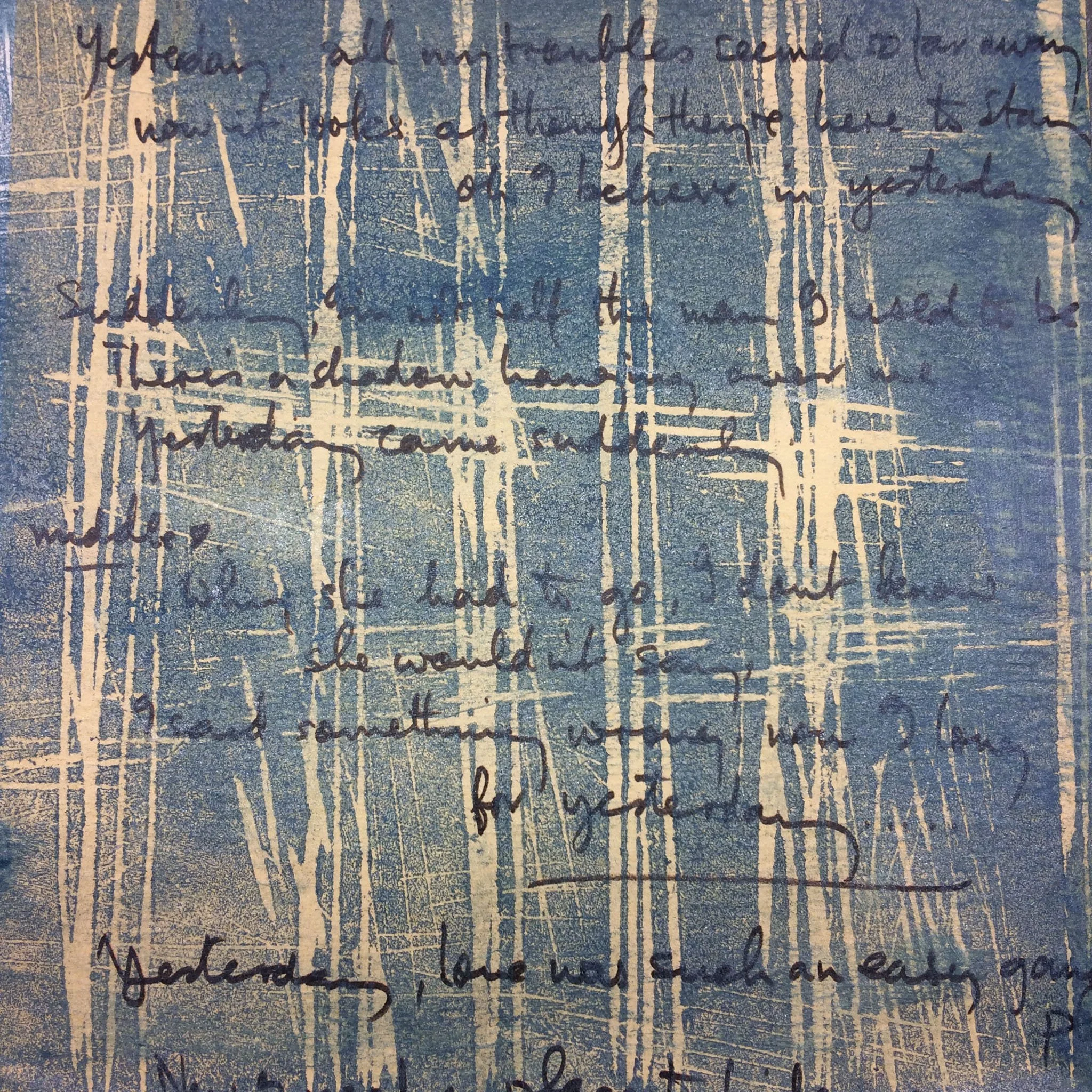 "impressions" / relief print on linocut / 18cmx18cm, 2022