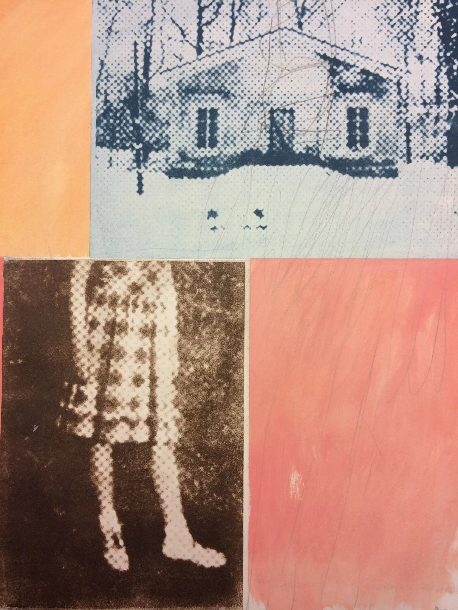 "girls" / monotypie mit gumprint / 48 x 38 cm, 2022