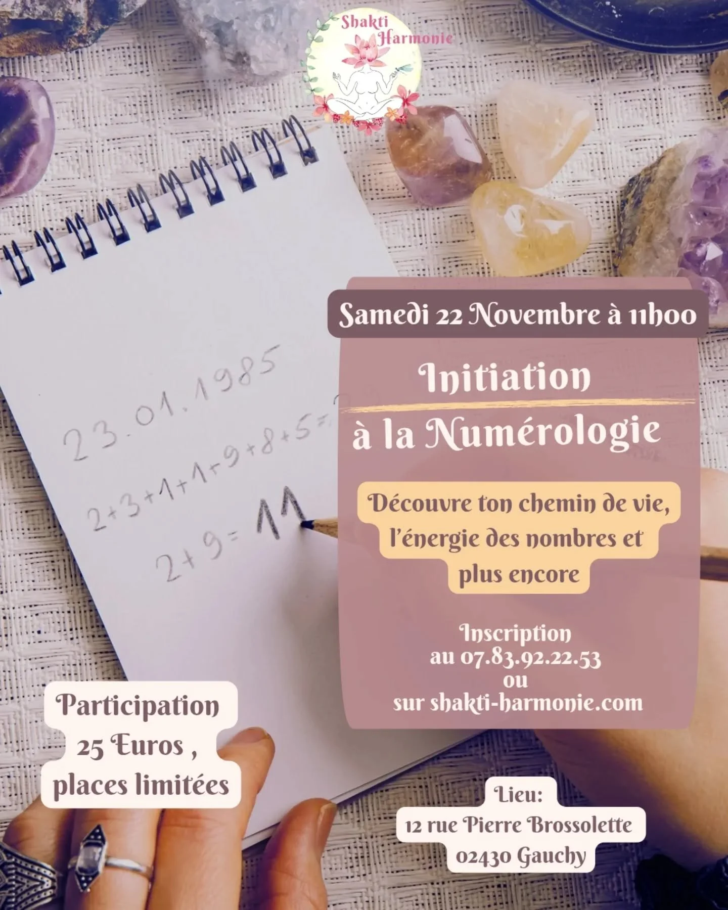 Tu as envie de conna&icirc;tre ton chemin de vie, ton ann&eacute;e personnelle et l&rsquo;&eacute;nergie des nombres en g&eacute;n&eacute;ral 🔢✨ ?
Alors cette initiation est une premi&egrave;re approche faite pour toi 🌸.
Je te donnerai les cl&eacut