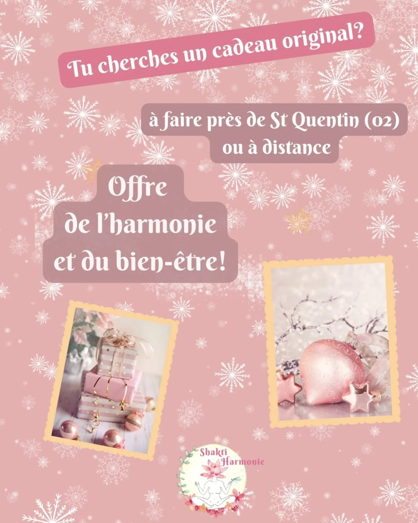 Un cadeau original pr&egrave;s de Saint-Quentin ou &agrave; distance 🎅🎄🎁,
Ne cherche plus🙅 alors j'ai le cadeau parfait 🎁💖:
🎀 Un moment hors du temps ⏳⏸️,
🎀 Une bouff&eacute;e d'oxyg&egrave;ne🌬️,
🎀 Du partage et de l'&eacute;coute authentiq