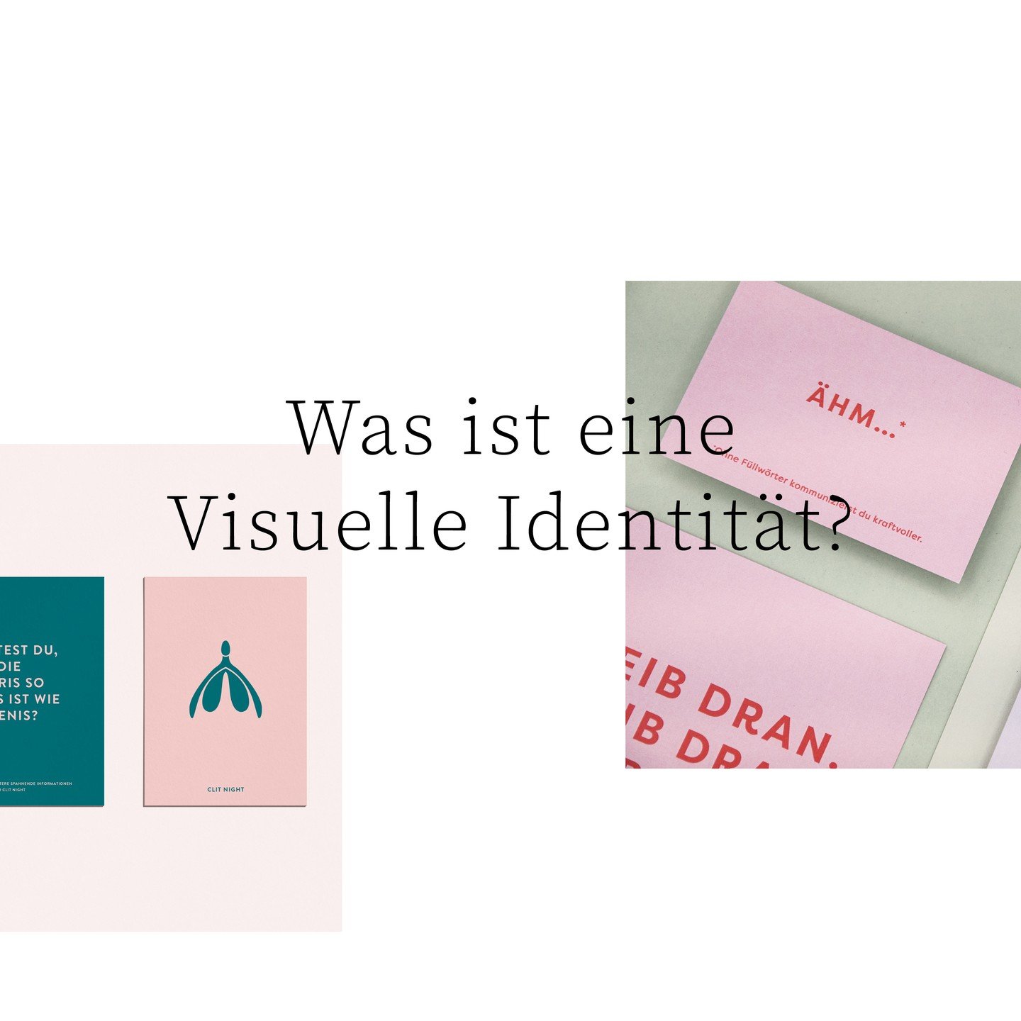 Ich liebe die Bezeichnung Visuelle Identit&auml;t f&uuml;r die Designs, die ich kreiere. Der Begriff beschreibt genau das, was eine Visuelle Identit&auml;t f&uuml;r mich ist: Die Mischung aus deinen Erfahrungen, deinem Wissen, deinen Werten, deine Bo