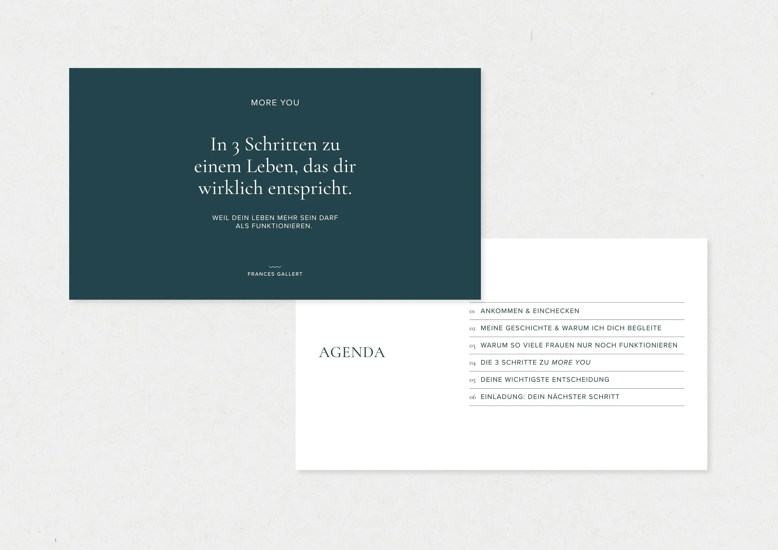 Präsentationsdesign Visuelle Identität Frances