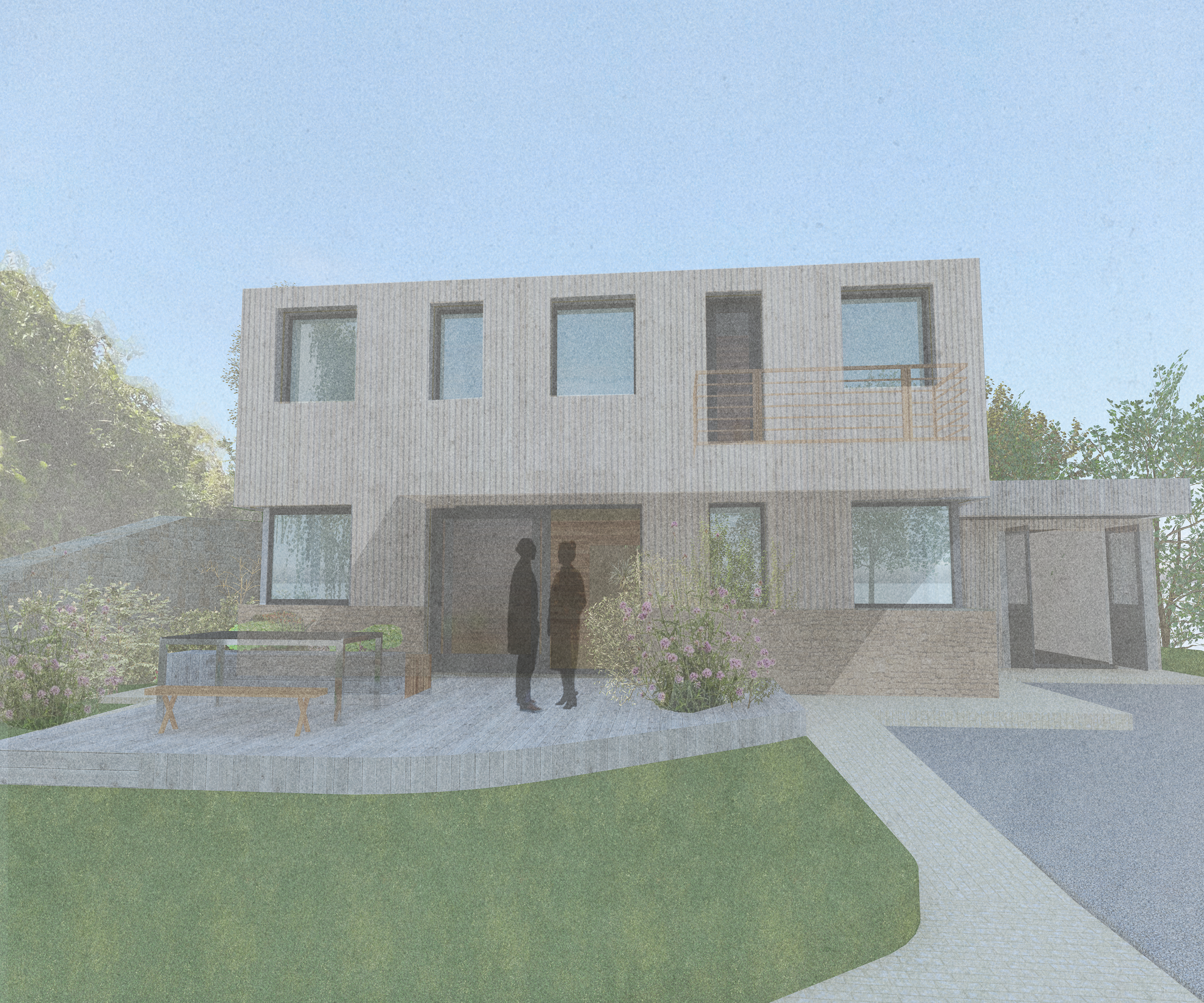 Studio BE. Architecture for Wellbeing — South Elevation, CGI courtesy of Studio CHY