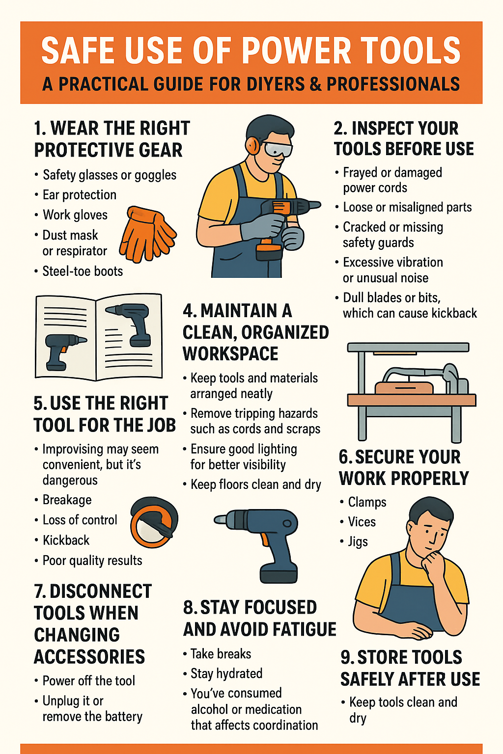 Safe Use of Power Tools: A Practical Guide for DIYers &amp; Professionals