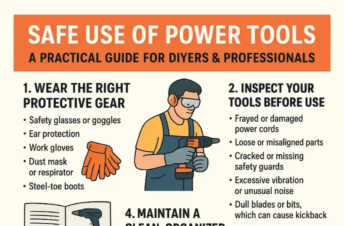 Safe Use of Power Tools: A Practical Guide for DIYers &amp; Professionals
