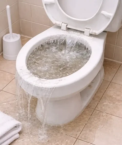 Toilet valve repair reset