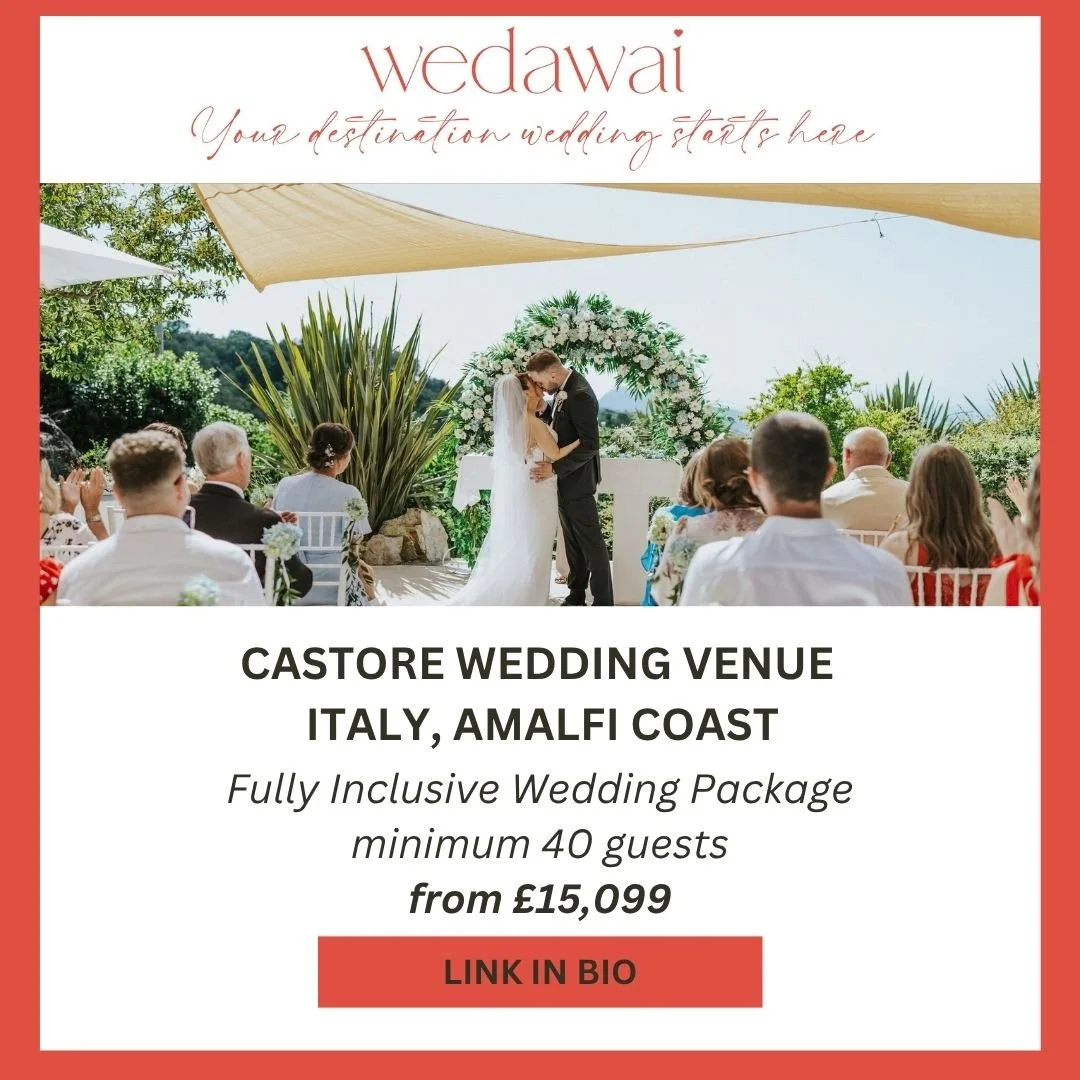 ✨ Dream wedding in Italy? YES, please! ✨

Imagine saying "I do" above the stunning hills of Sorrento at the breathtaking Castore, S. Agata &mdash; and having EVERYTHING taken care of for you! 🌿🍋

Here's what's included in our all-inclusiv