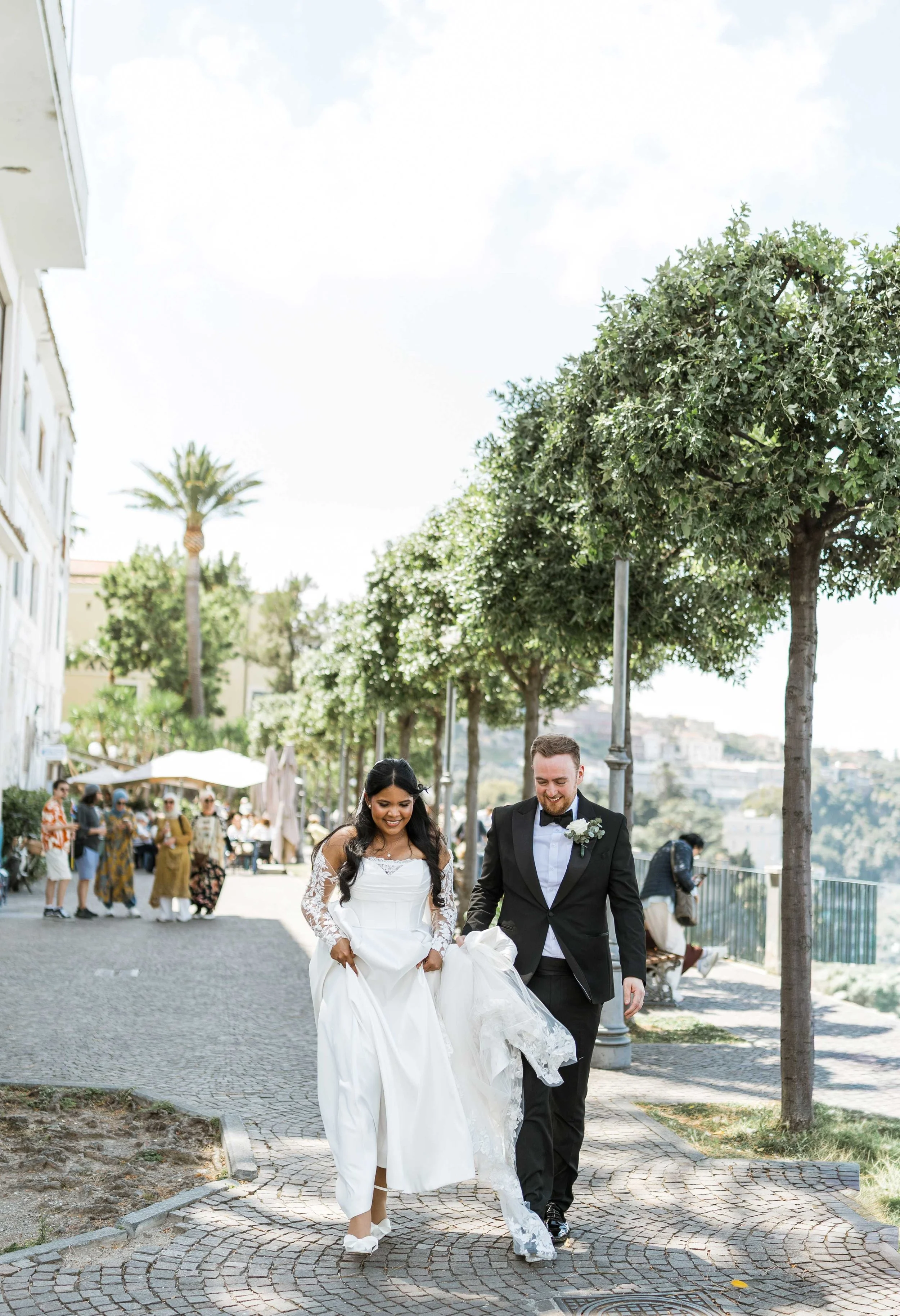 Sorrento wedding walk down the street.jpg