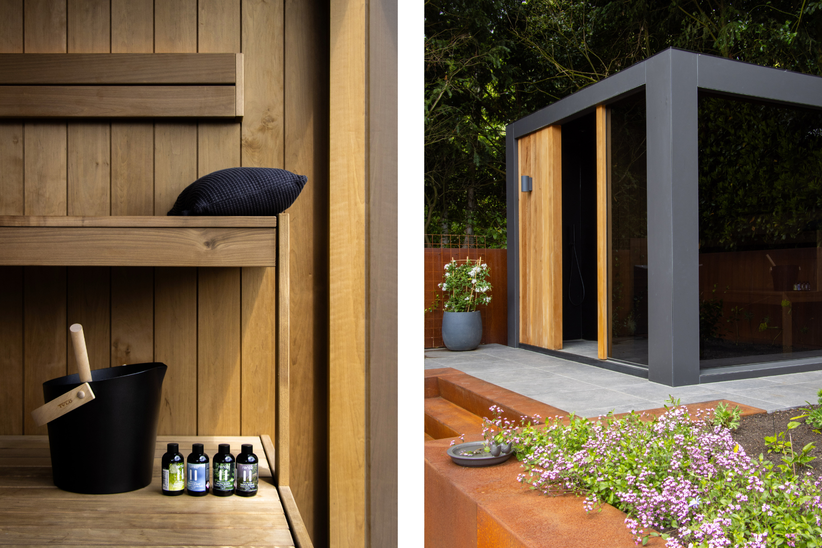 Sauna in wellness unit