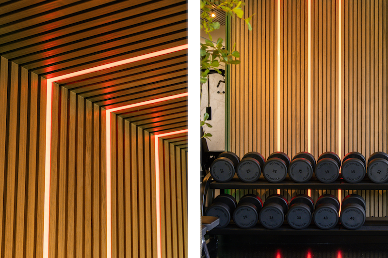 Gym met ledverlichting