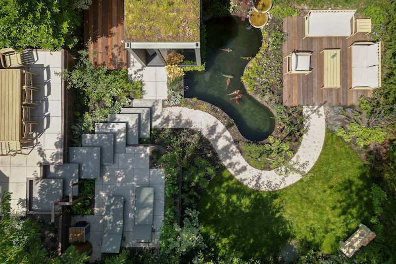 Japans geinspireerde tuin.