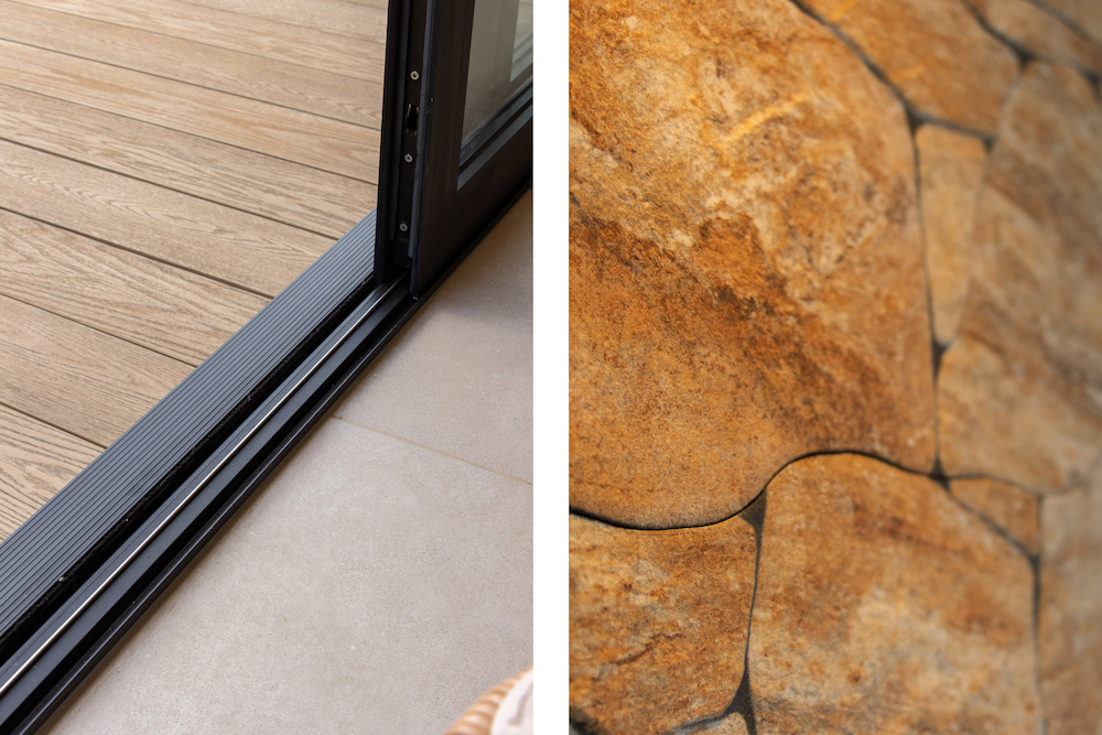 Steenstrips en beton look vloer