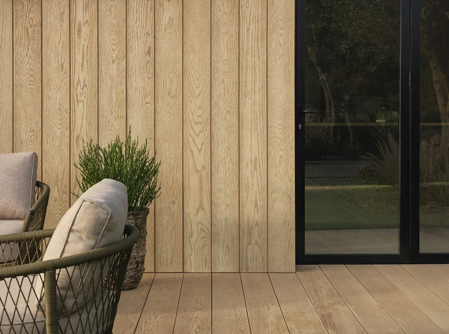 Millboard houtlook gevelbekleding met natuurlijke uitstraling voor een buitenruimte