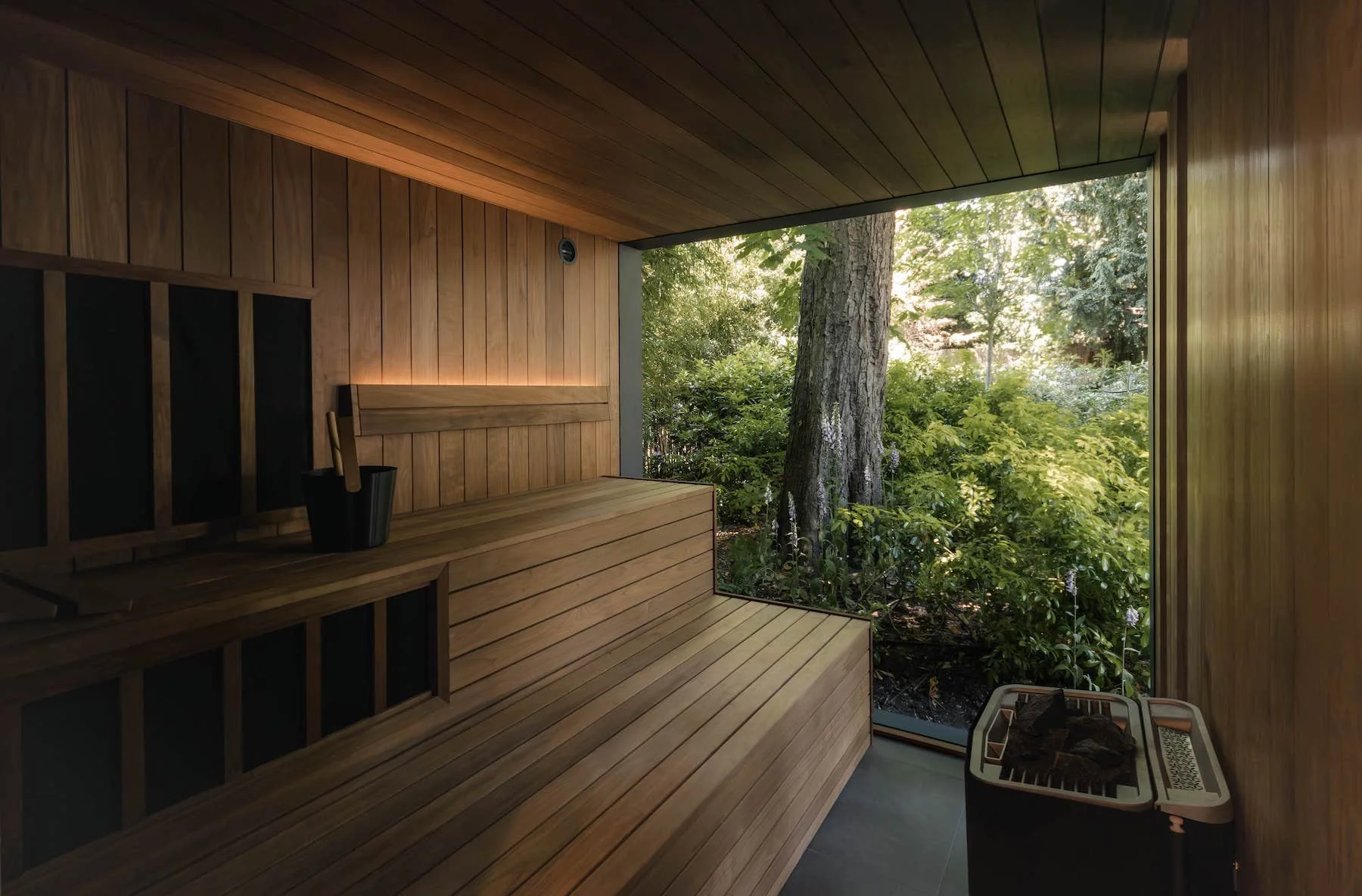 Luxe buitensauna