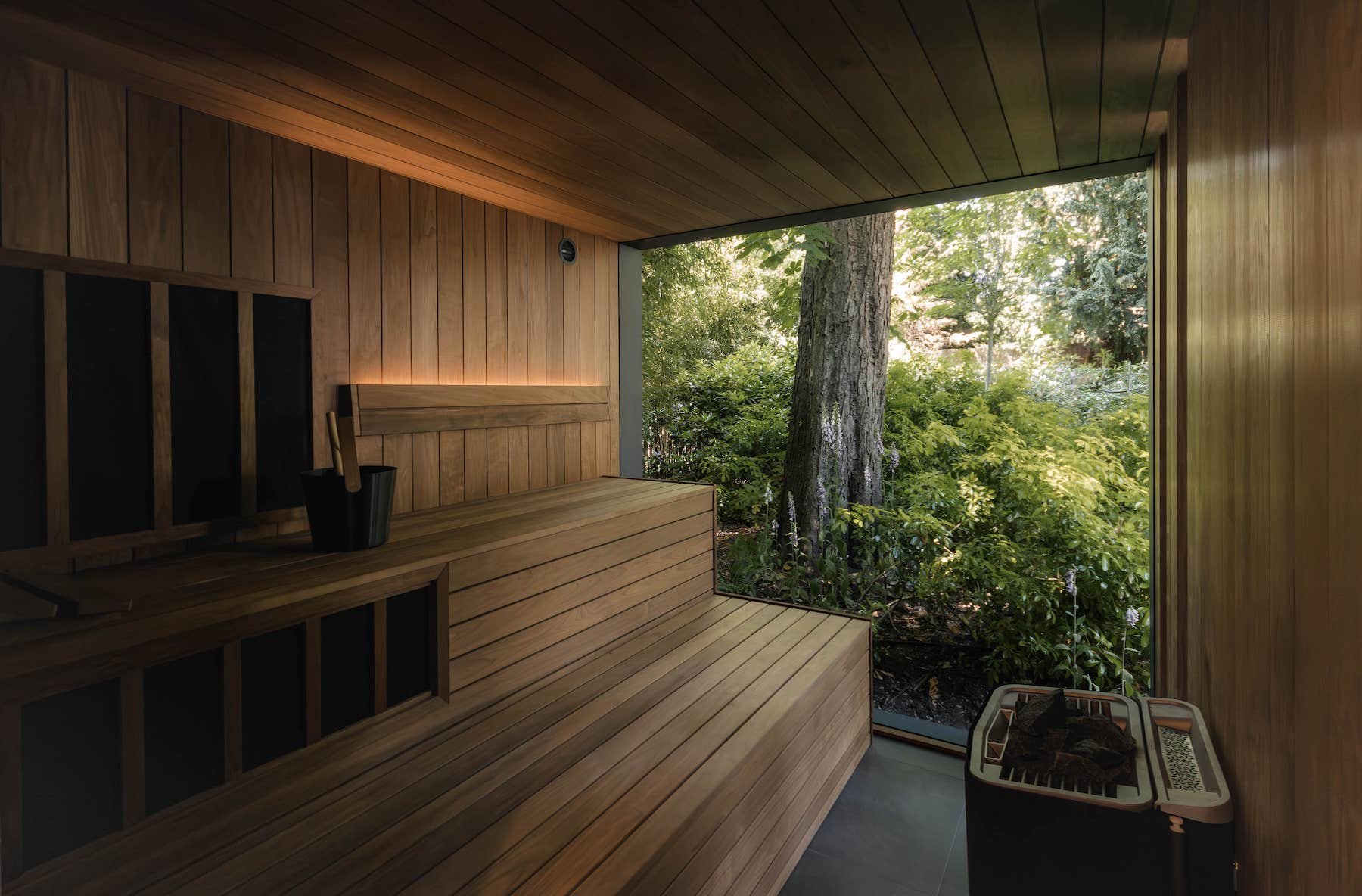 Luxe buitensauna