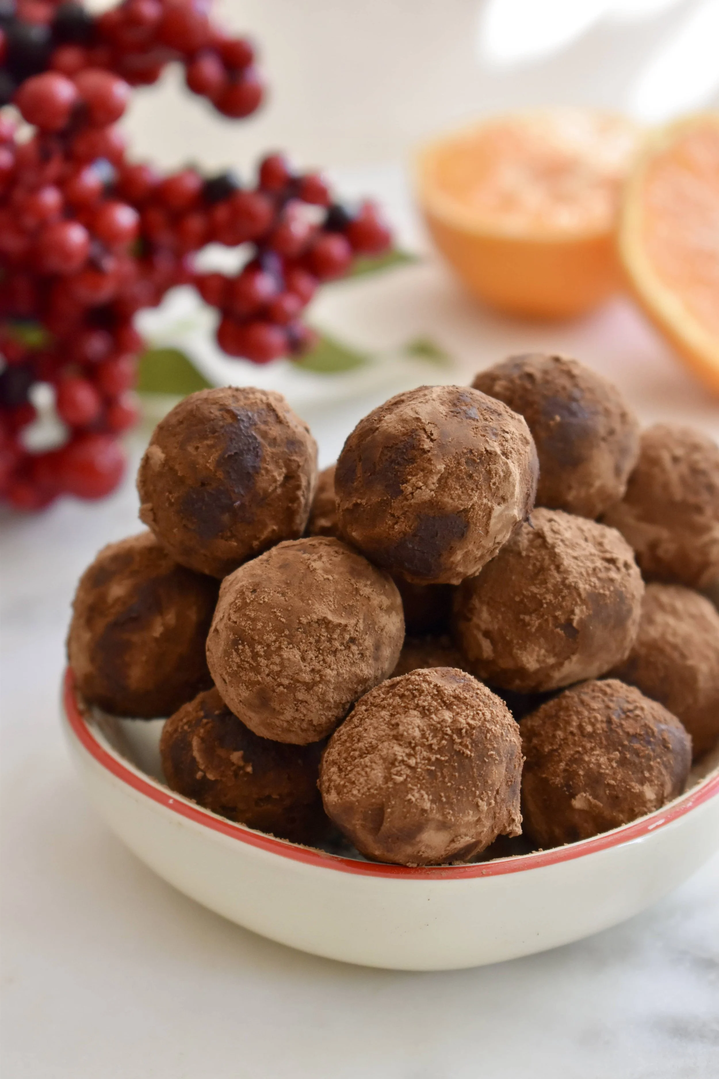 Truffes au chocolat, aux amandes et à l'orange (faibles en FODMAP)