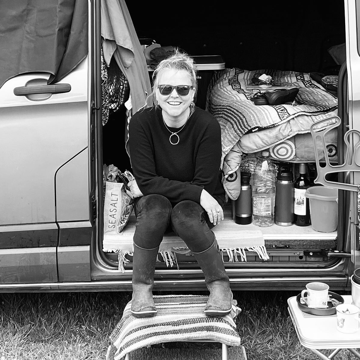 When I&rsquo;m not in my studio, you might spot me out and about brewing a cuppa after a swim, sitting on the doorstep of our gorgeous van&hellip; 
Last weekend I camped out in it for 4 days out East!! Despite the bloomin awful weather, I had the bes