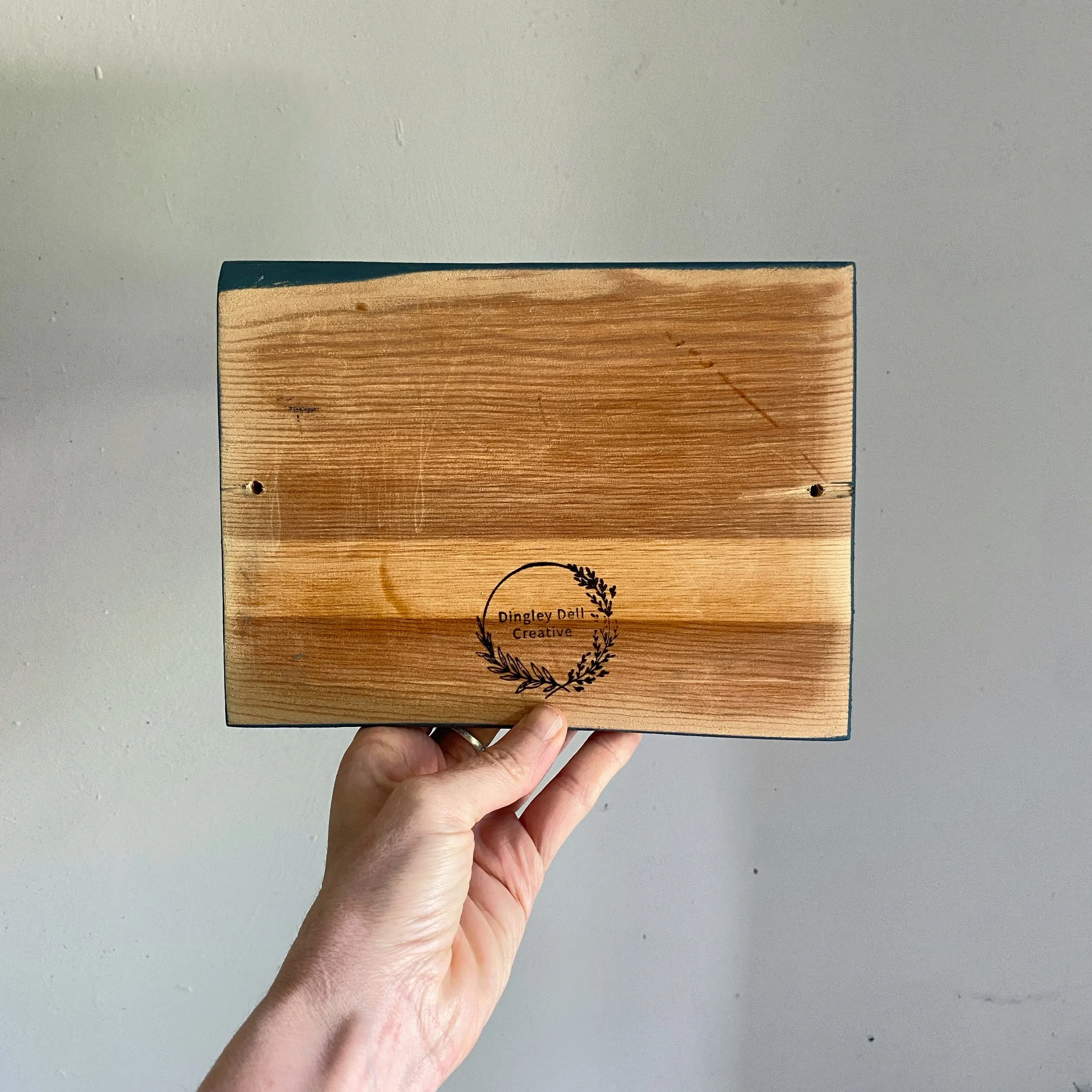 floral folk art pine shaker peg rail