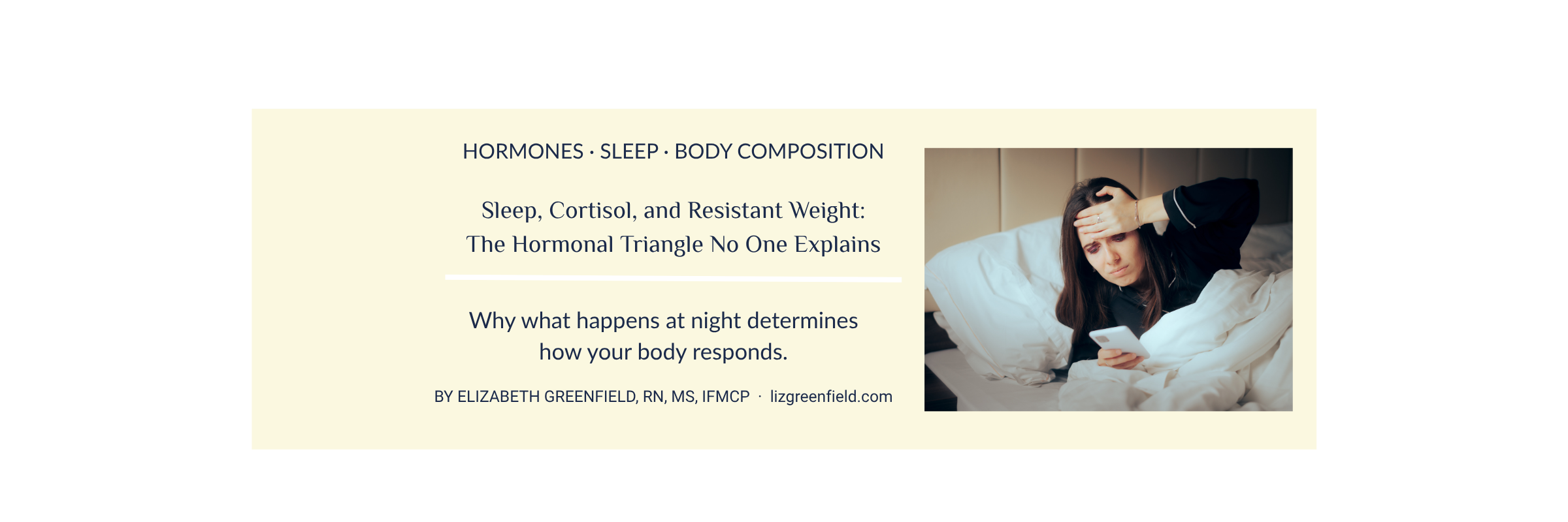 Sleep, Cortisol, and Resistant Weight: The Hormonal Triangle No One Explains