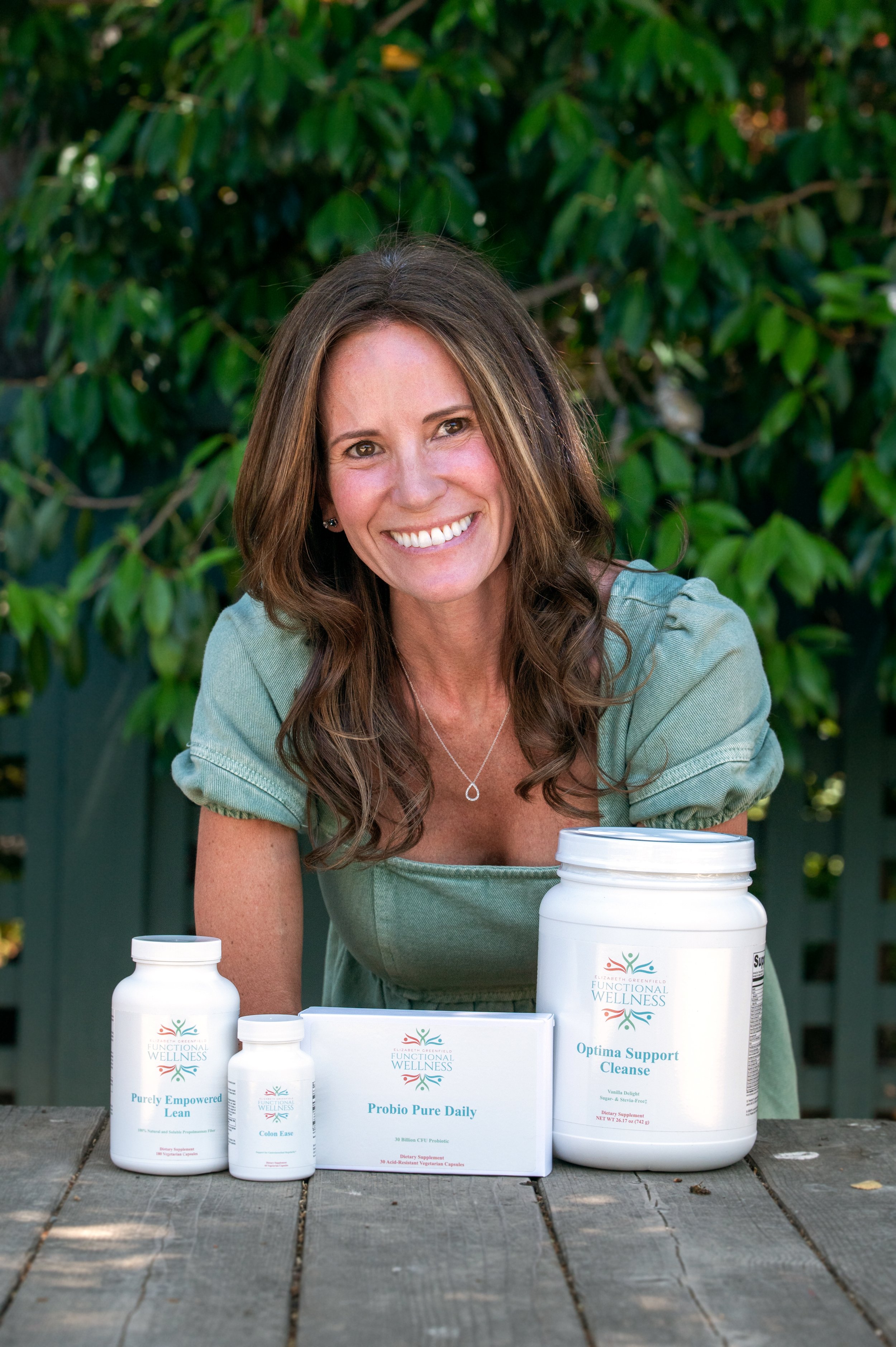 Liz with supplement products