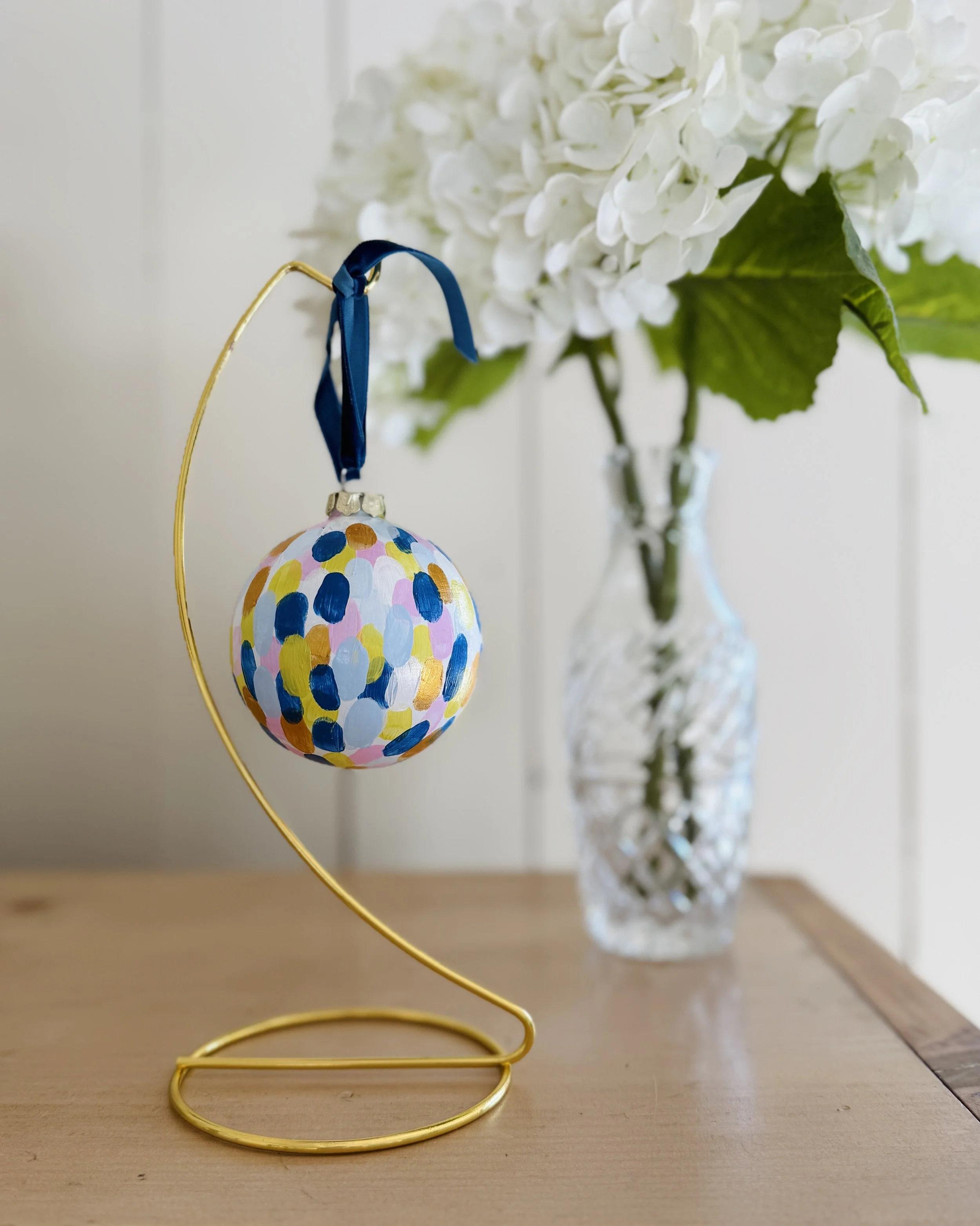 Opaline Bloom Ornament on Stand