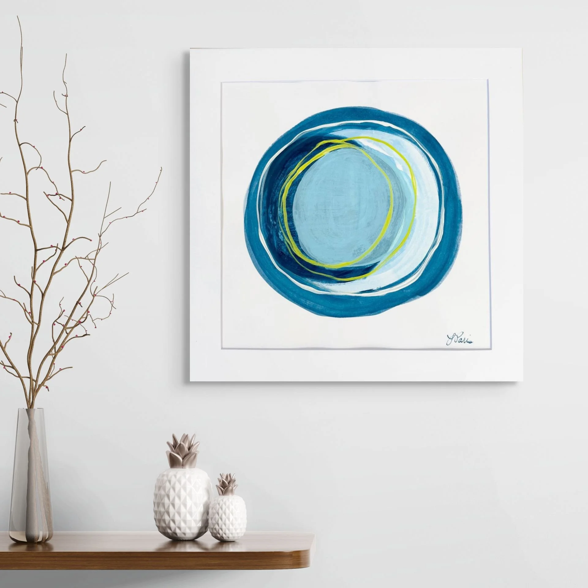 IC Green Blue, Irregular Circles Collection, 10x10