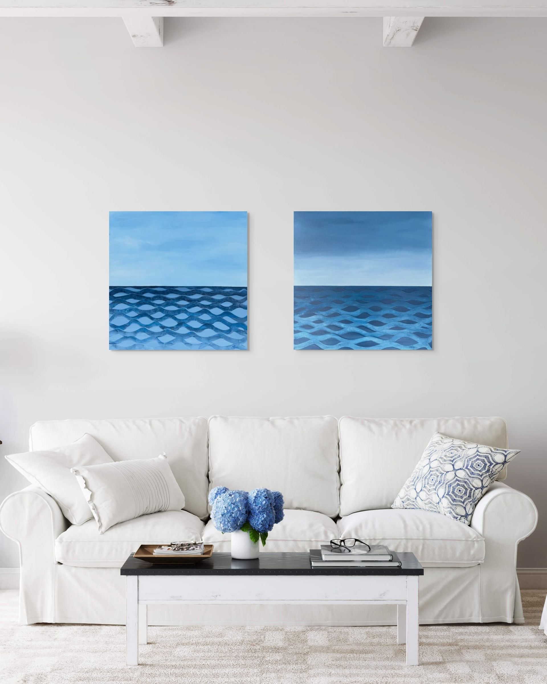 on the horizon ii & iii over white sofa-medium.jpg