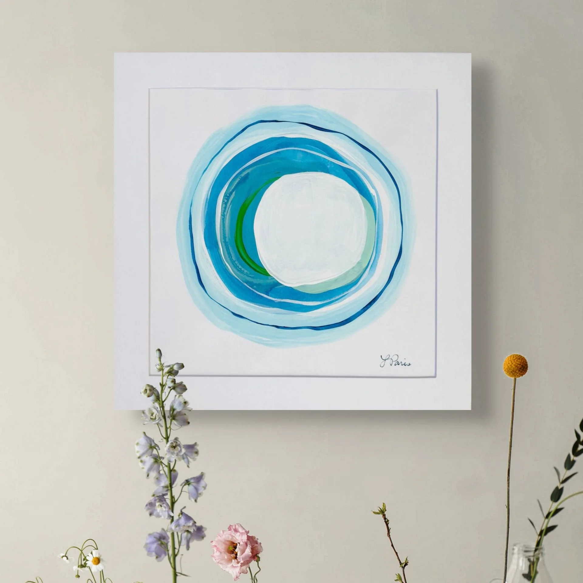 IC Light Blue, Irregular Circles Collection, 10x10