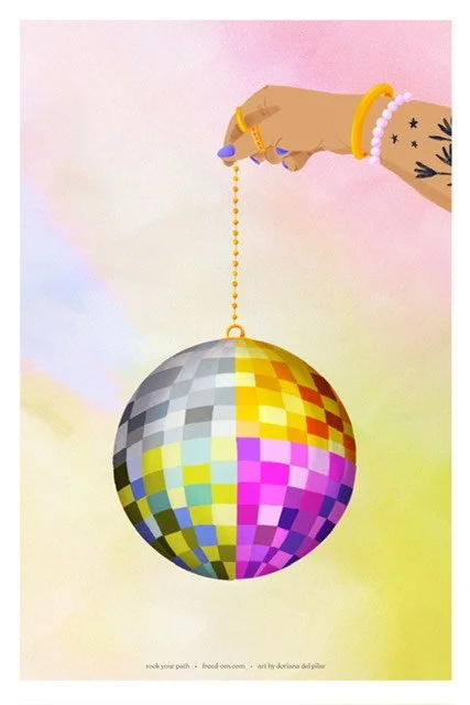 Divine Disco Ball Poster / Art Print