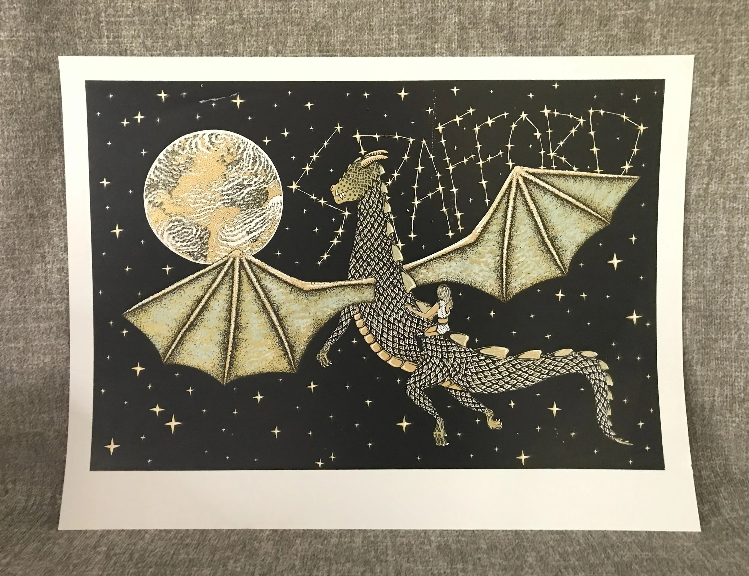 *fan art* 18"x24" / 3 color / hand made screen print