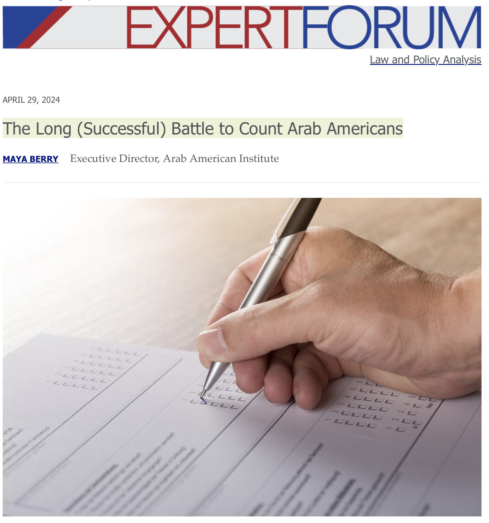 The Long (Successful) Battle to Count Arab Americans