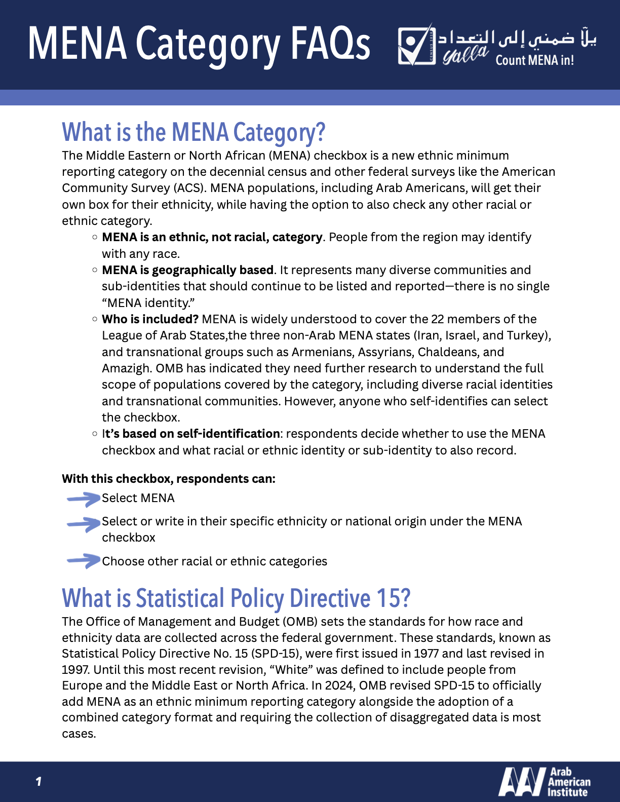 FAQ: The MENA Category