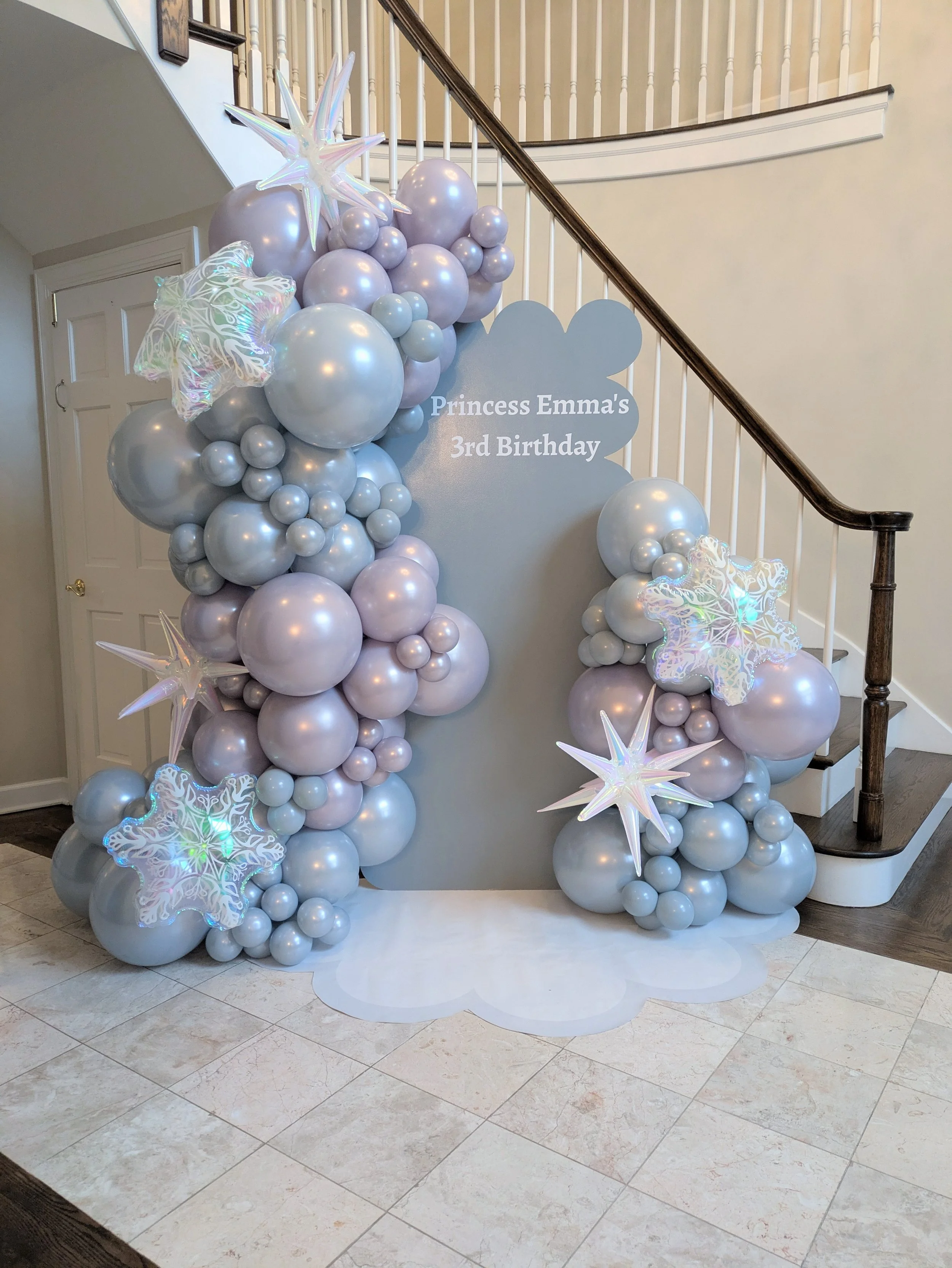 frozen princess balloon backdrop