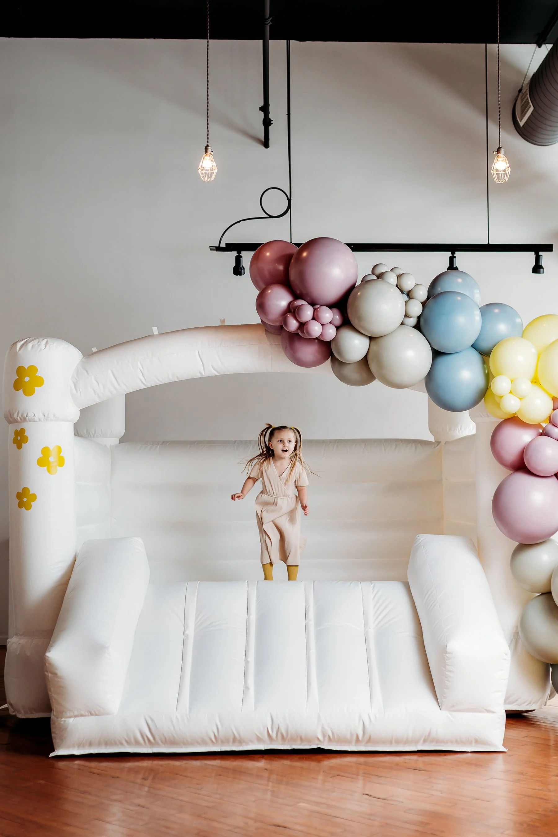 white bounce house rental