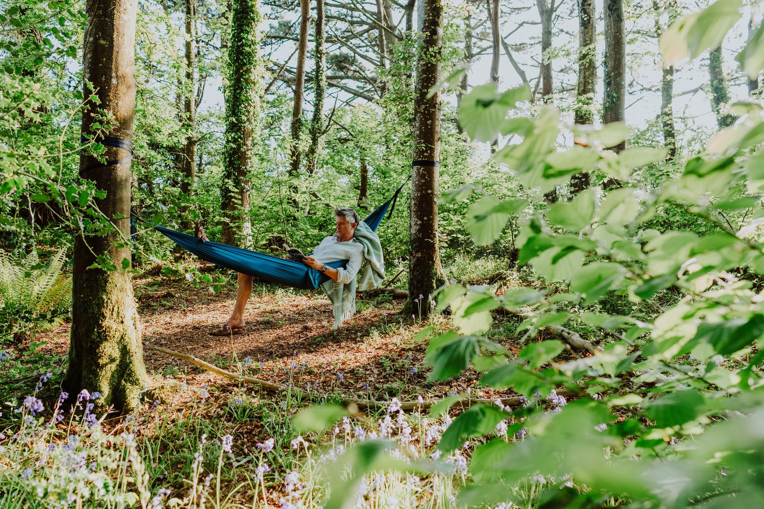 Hammocks to laze around in