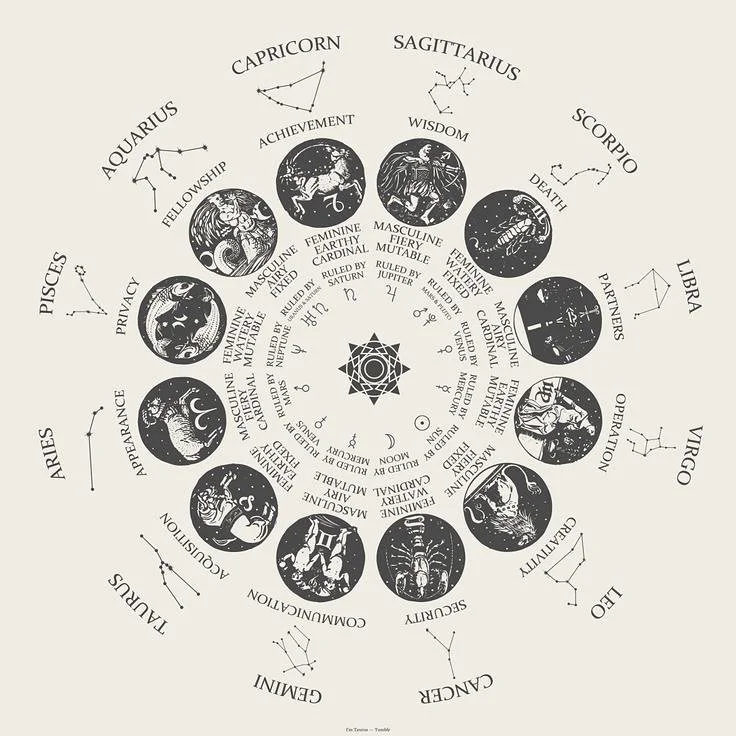 This picture was my first entry to understand astrology better. I found it on Pinterest and I remember how fascinated I was by it 🪐 It was in 2018, when I just had moved to Australia. I can&rsquo;t remember what triggered me to look into astrology d