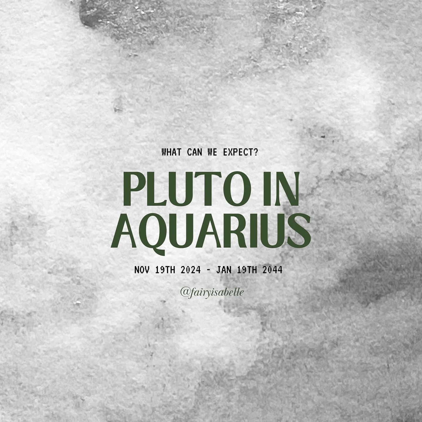 Pluto leaves Capricorn for good and enters Aquarius on Tuesday Nov 19th! 🪩

Pluto is the the planet of transformation, rebirth and deep change.  Its energy is intense, slow-moving, and often reshaping your life from the inside out.

It&rsquo;s been 